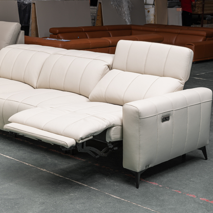 Klaussner Capri Leather Recliner Sofa With Chair