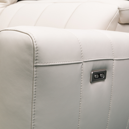 Klaussner Capri Leather Recliner Sofa With Chair