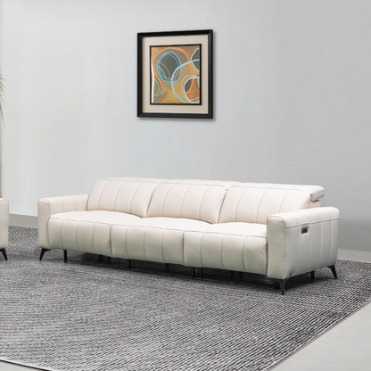 Klaussner Capri Leather Recliner Sofa With Chair