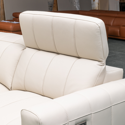 Klaussner Capri Leather Recliner Sofa With Chair