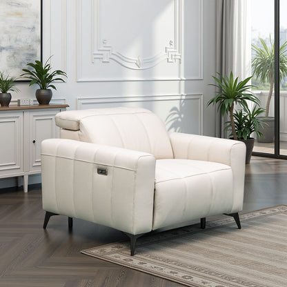 Klaussner Capri Power Reclining Chair With Power Footrest And Adjustable Headrest