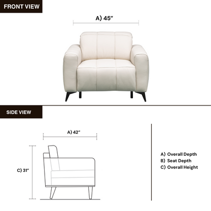 Klaussner Capri Power Reclining Chair With Power Footrest And Adjustable Headrest