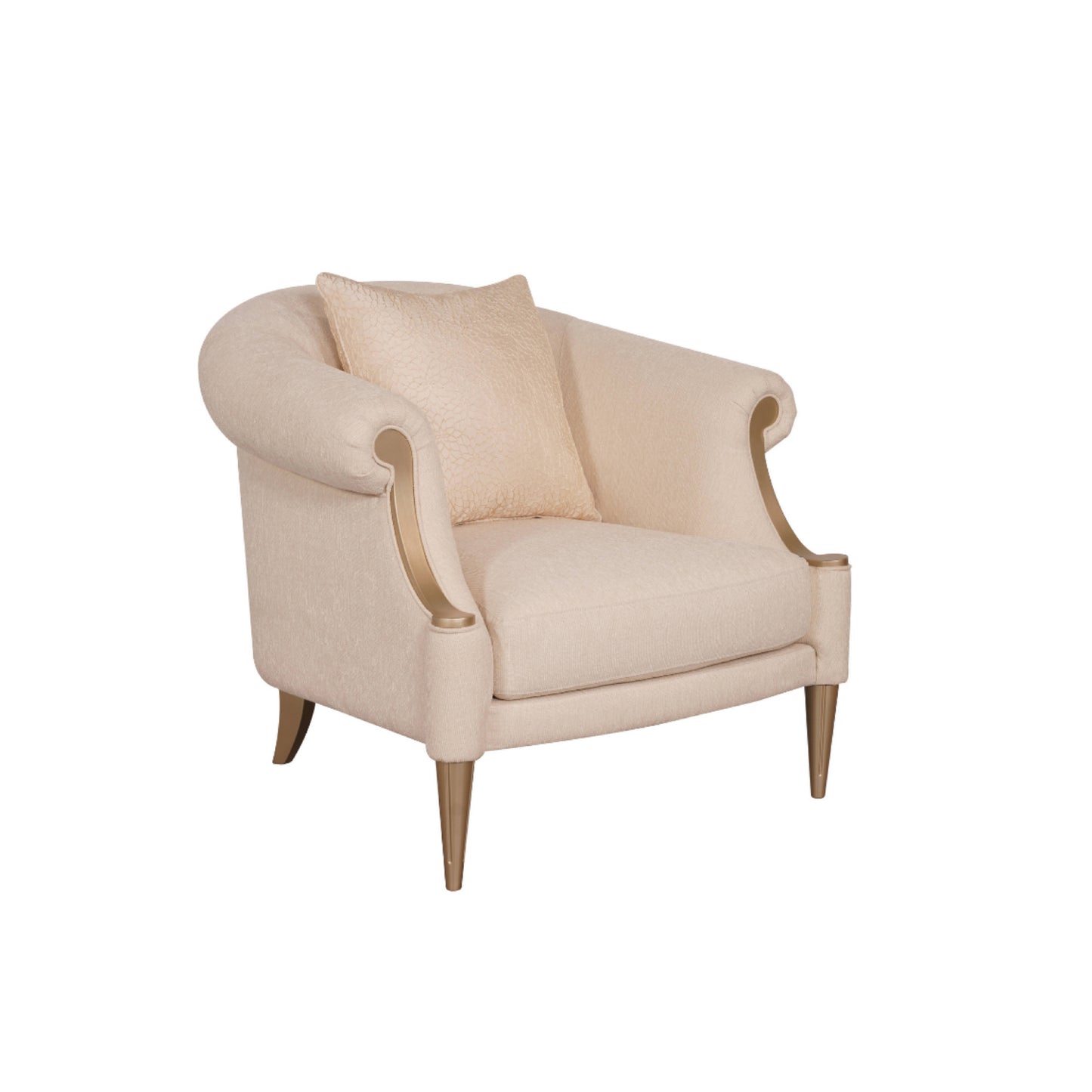 Klaussner Clarkson Armchair with Curved Rolled Arms