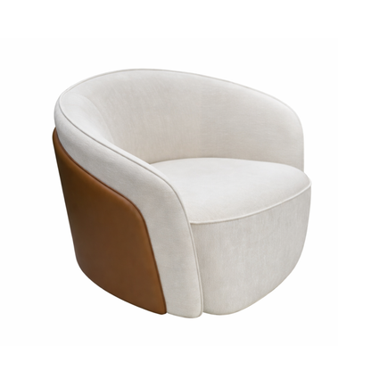 Klaussner Clause Off-White Upholstered Lounge Chair
