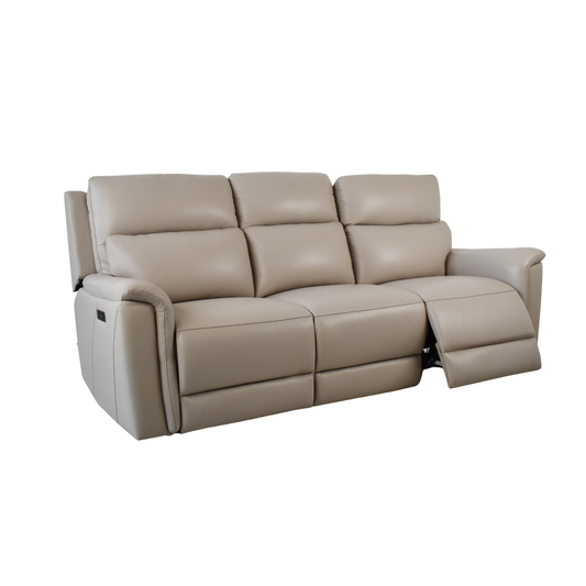 Klaussner Geneva Leather Power Reclining Sofa with USB & USB-C- Comfortdesignfurniture