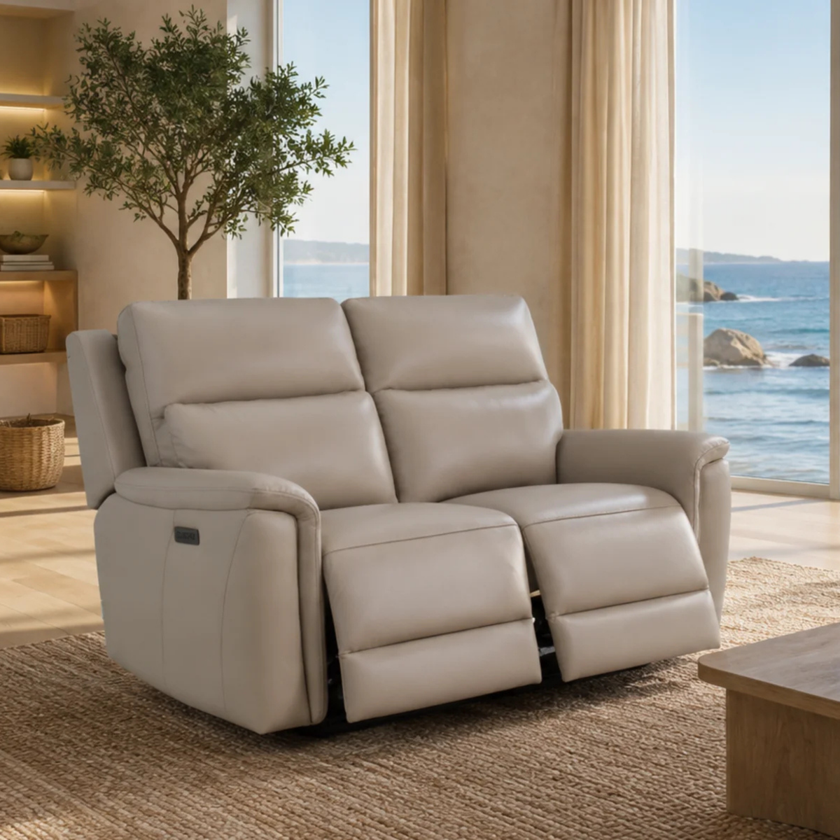 Klaussner Geneva Leather Reclining Living Room Set with USB & USB-Comfortdesignfurniture