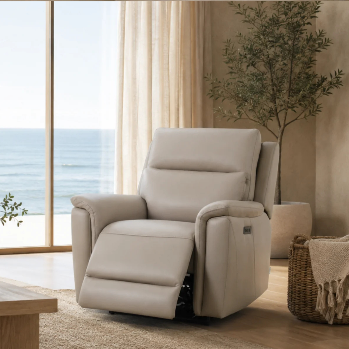 Klaussner Geneva Leather Reclining Living Room Set with USB & USB-Comfortdesignfurniture