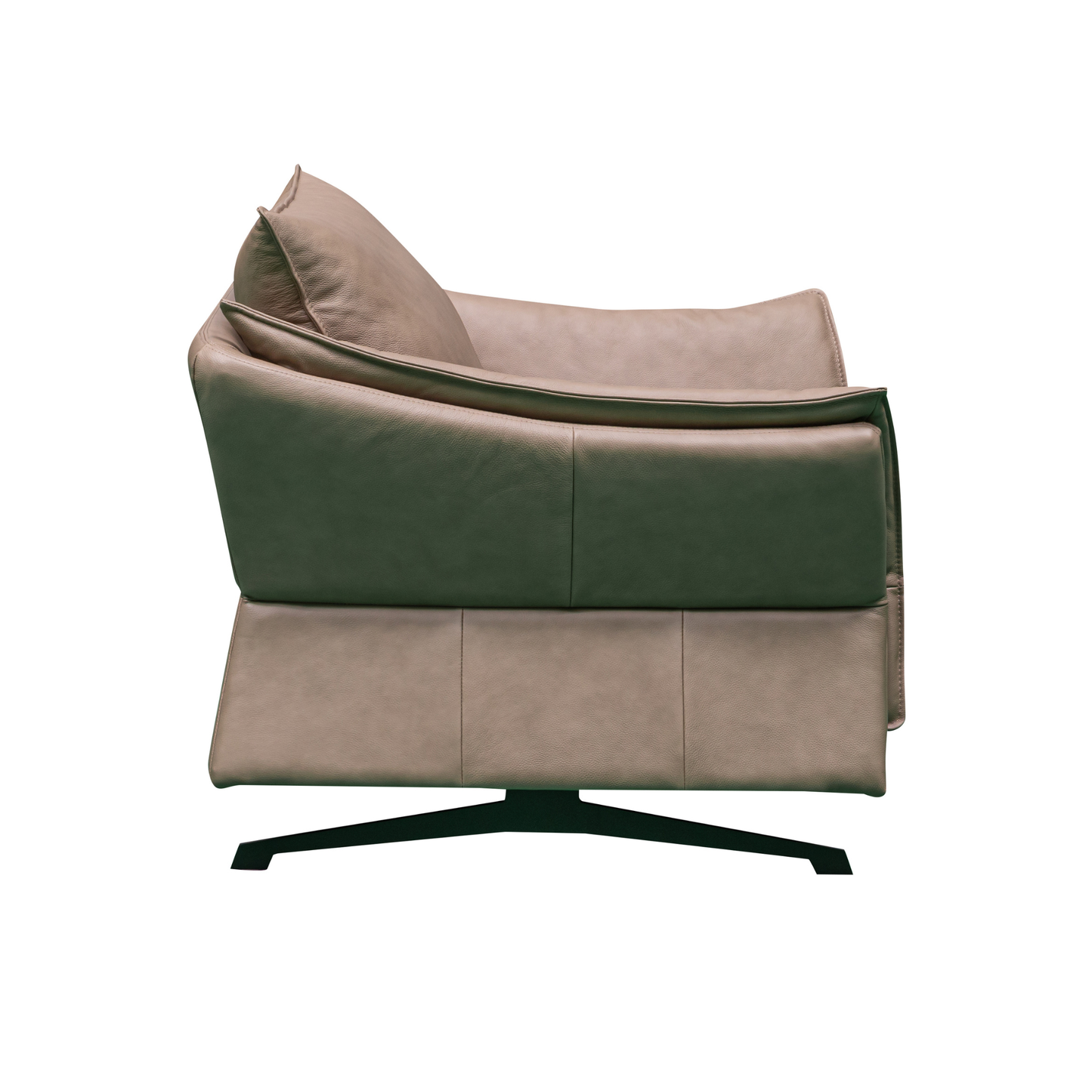 Klaussner Giada Leather Chair in Brown