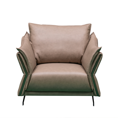 Klaussner Giada Leather Chair in Brown