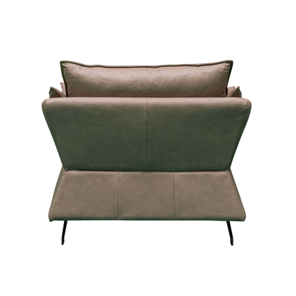 Klaussner Giada Leather Chair in Brown