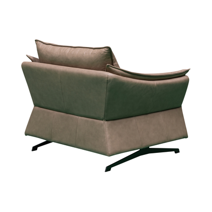 Klaussner Giada Leather Chair in Brown