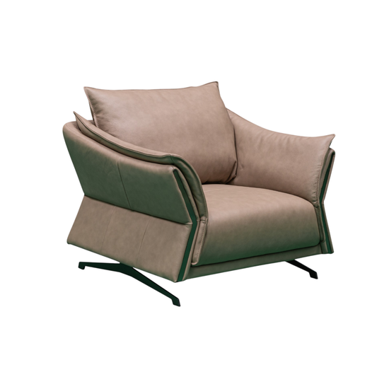 Klaussner Giada Leather Chair in Brown