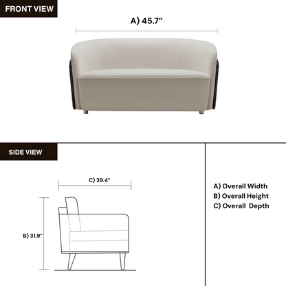 Klaussner Imperion Fabric Glossy Lounge Chair