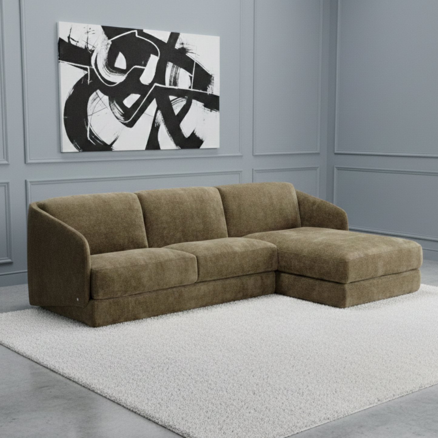 Klaussner Italia Cantico Sleeper with Chaise