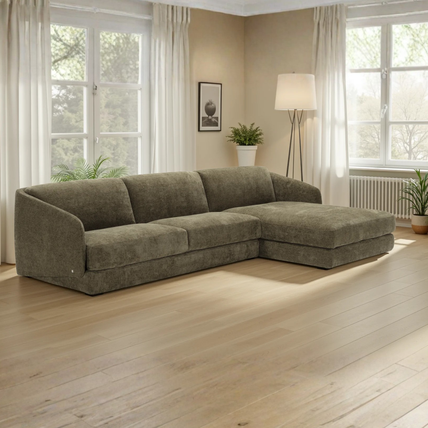 Klaussner Italia Cantico Sleeper with Chaise