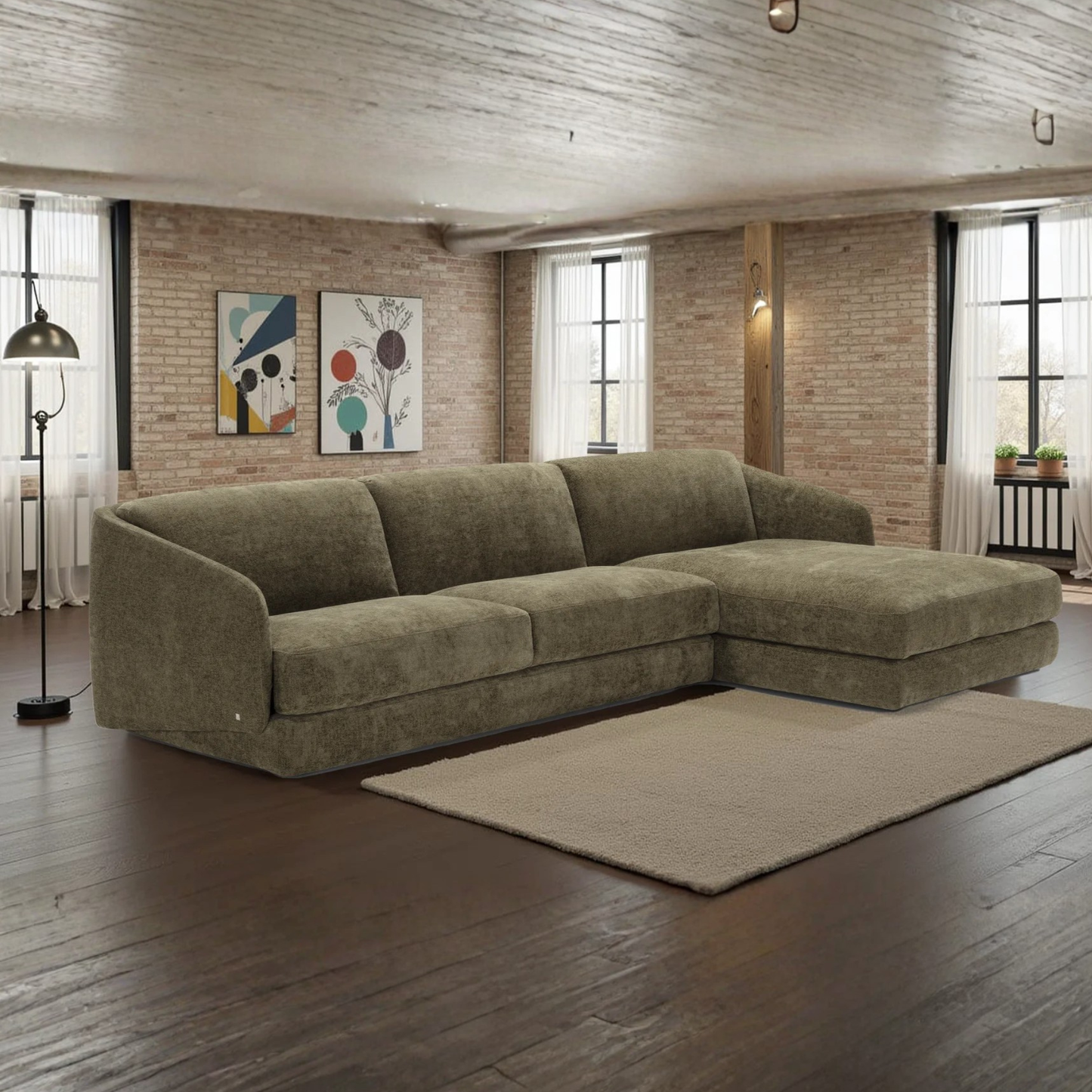 Klaussner Italia Cantico Sleeper with Chaise