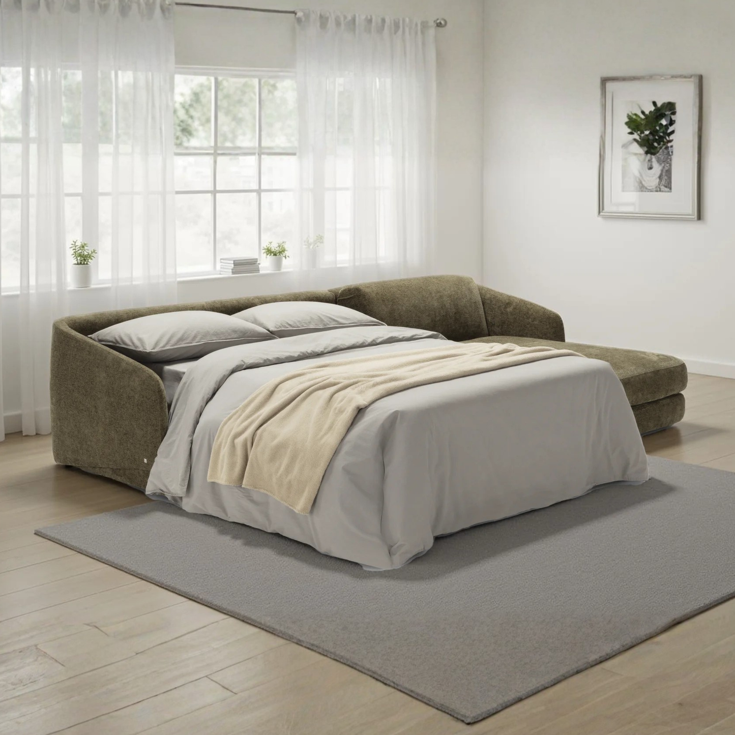 Klaussner Italia Cantico Sleeper with Chaise