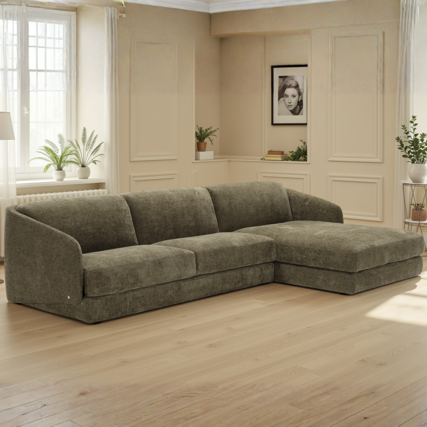 Klaussner Italia Cantico Sleeper with Chaise