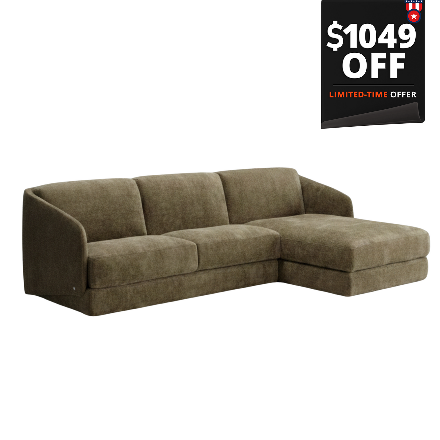 Klaussner Italia Cantico Sleeper with Chaise