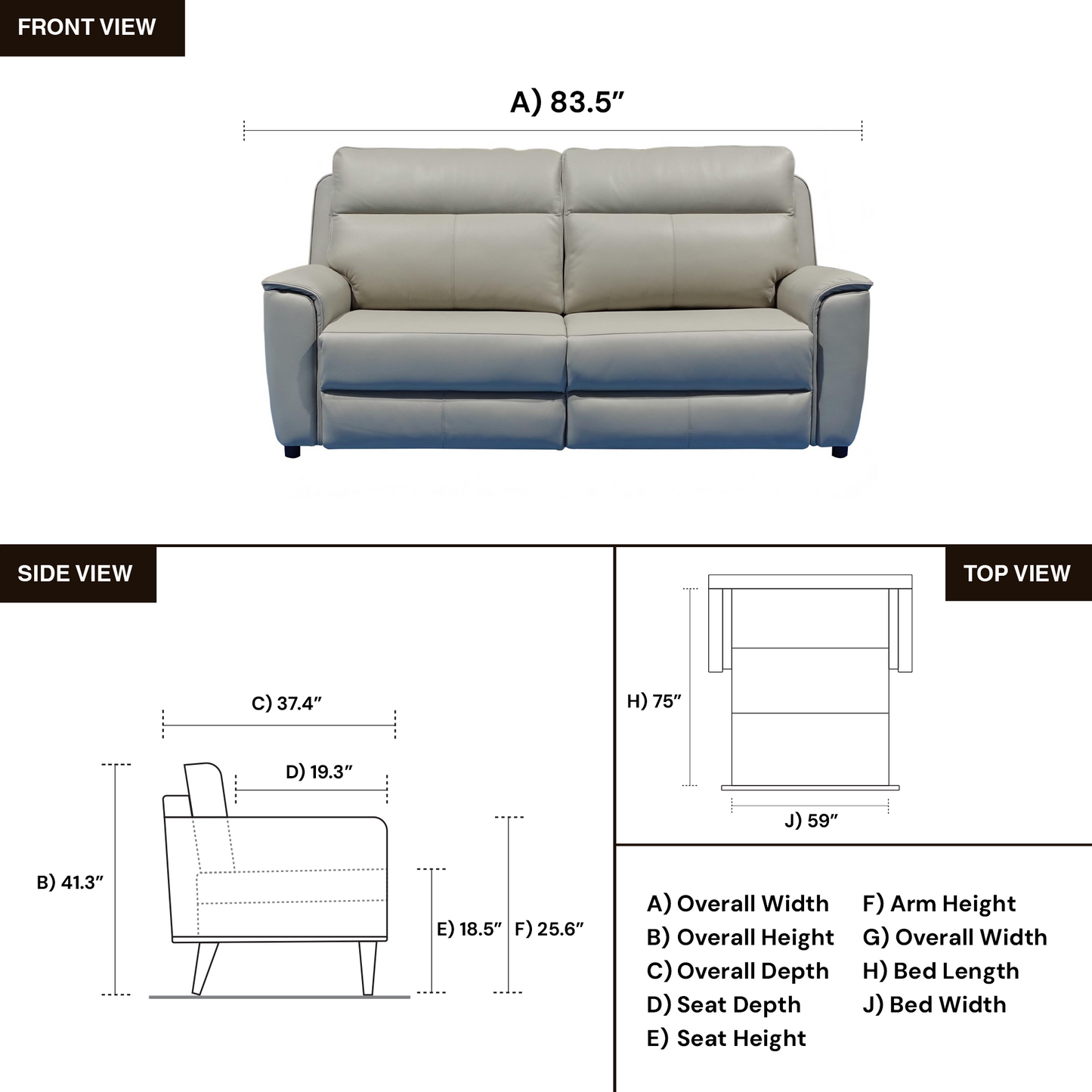 Klaussner Italia Verenzo Leather Queen Sleeper Sofa
