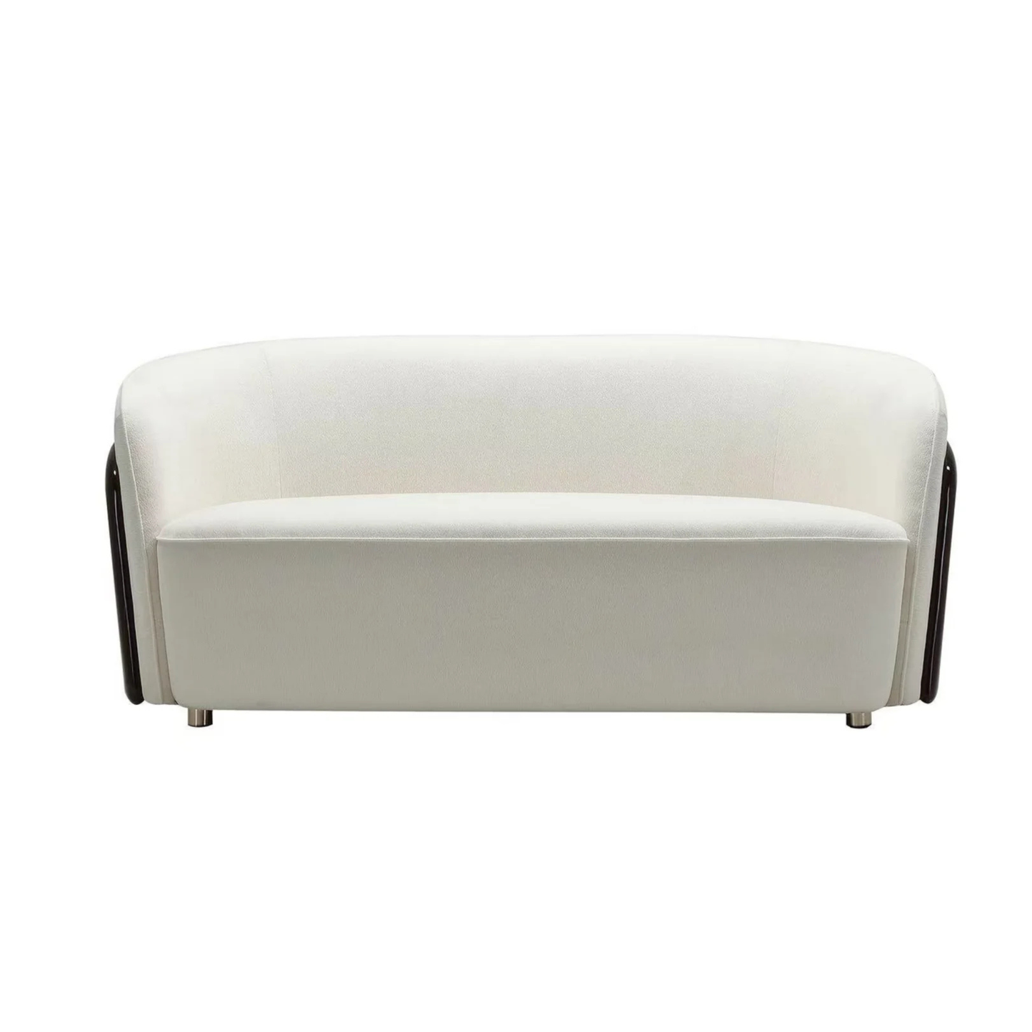 Klaussner Ivano Fabric 2-Seater Sofa with Golden Macassar Veneer Base-Comfort Design