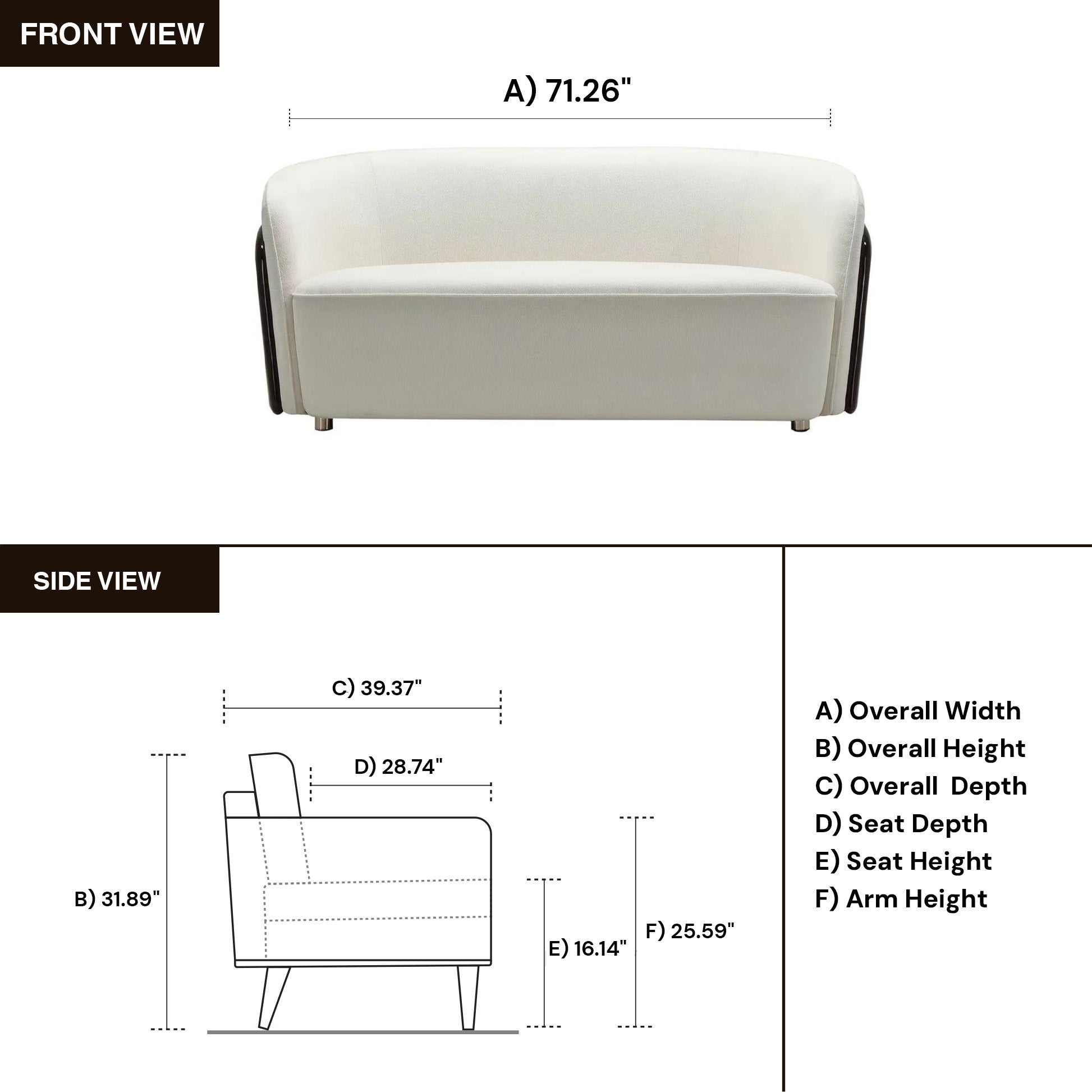 Klaussner Ivano Fabric 2-Seater Sofa with Golden Macassar Veneer Base-Comfort Design