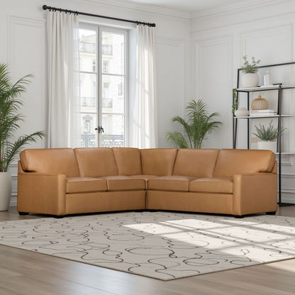 Klaussner Kenton L- Shaped Leather Sectional Sofa
