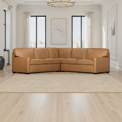 Klaussner Kenton L- Shaped Leather Sectional Sofa-ComfortDesign
