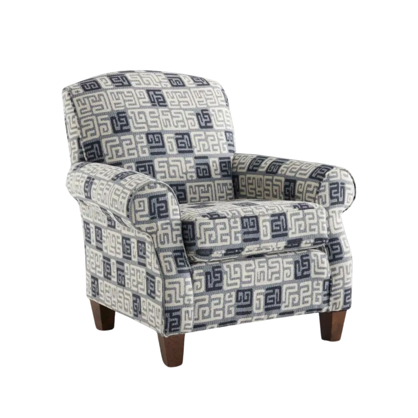 Klaussner Marie Fabric Accent Chair with Rolled Arms
