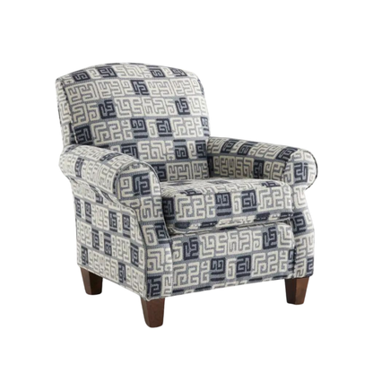 Klaussner Marie Fabric Accent Chair with Rolled Arms
