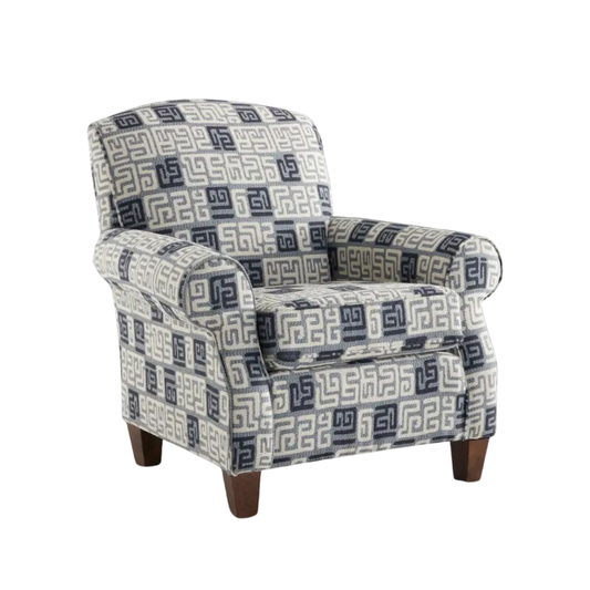 Klaussner Marie Fabric Accent Chair with Rolled Arms
