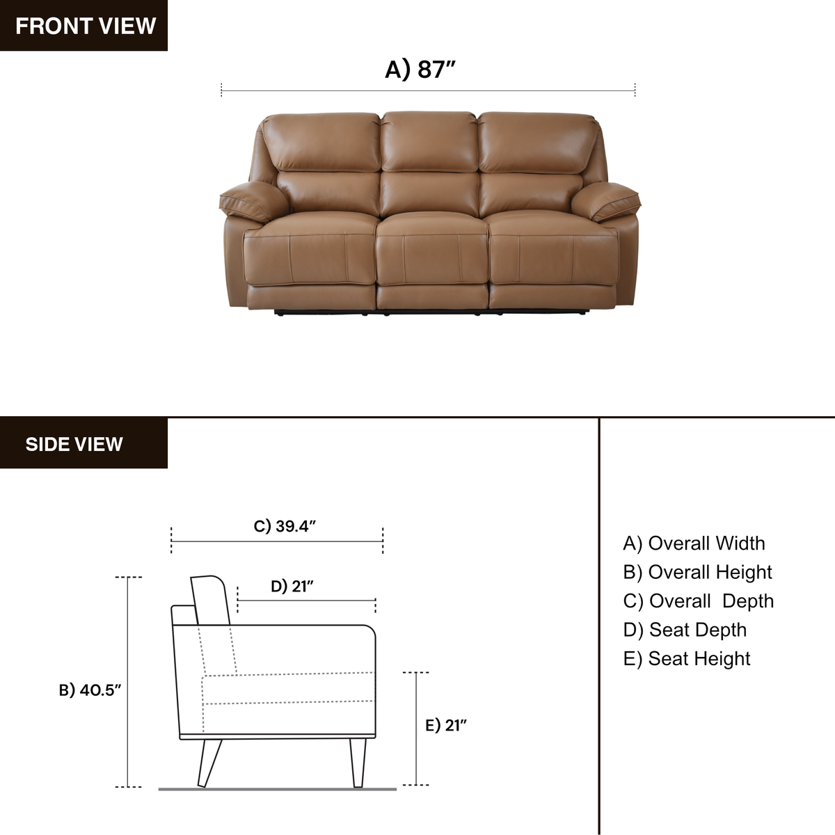 Klaussner Novera Dual Motor Power Reclining Sofa - Comfort Design
