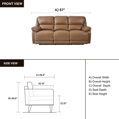 Klaussner Novera Dual Motor Power Reclining Sofa - Comfort Design