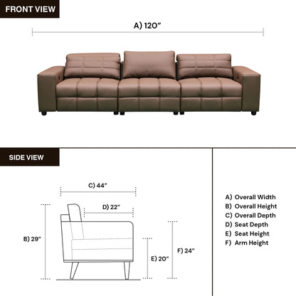Klaussner Orlano 3-Seater Leather Power Reclining Sofa