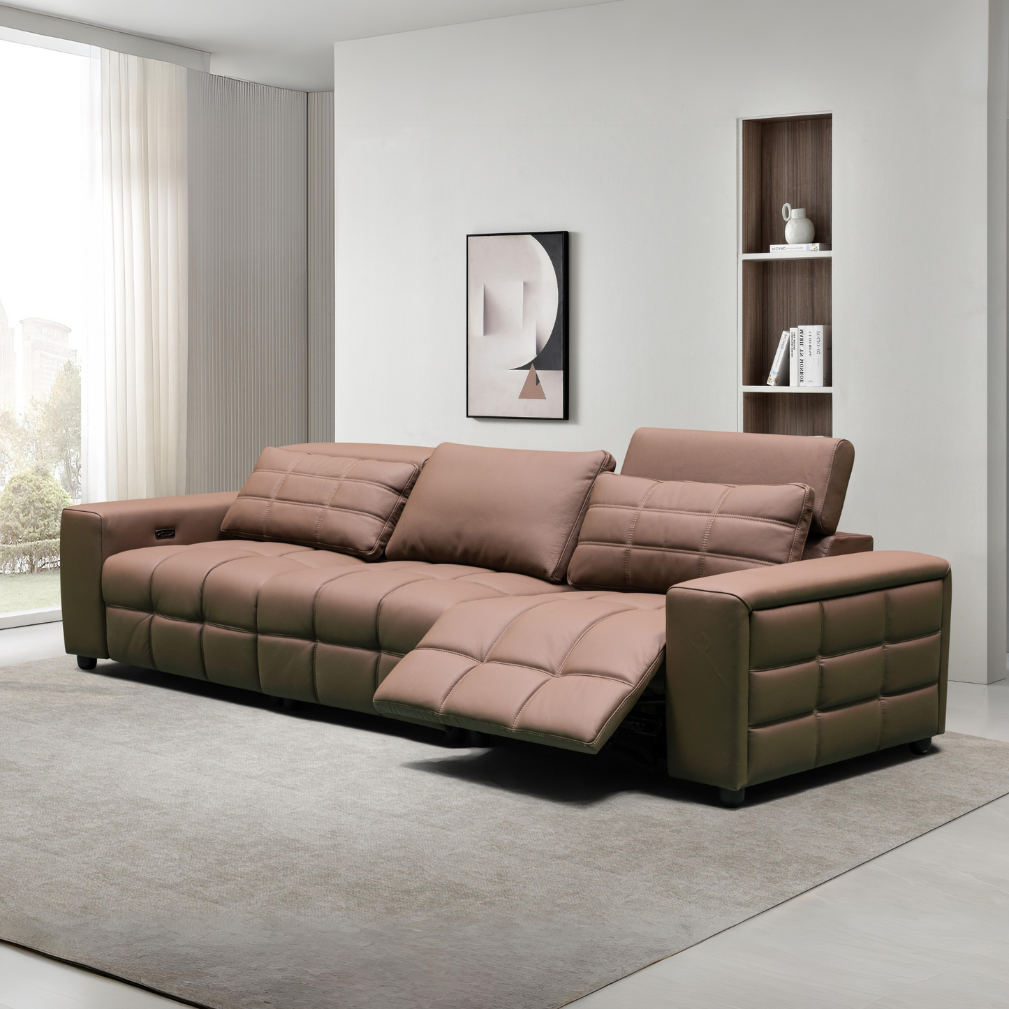 Klaussner Orlano 3-Seater Leather Power Reclining Sofa Room scene-ComfortDesign