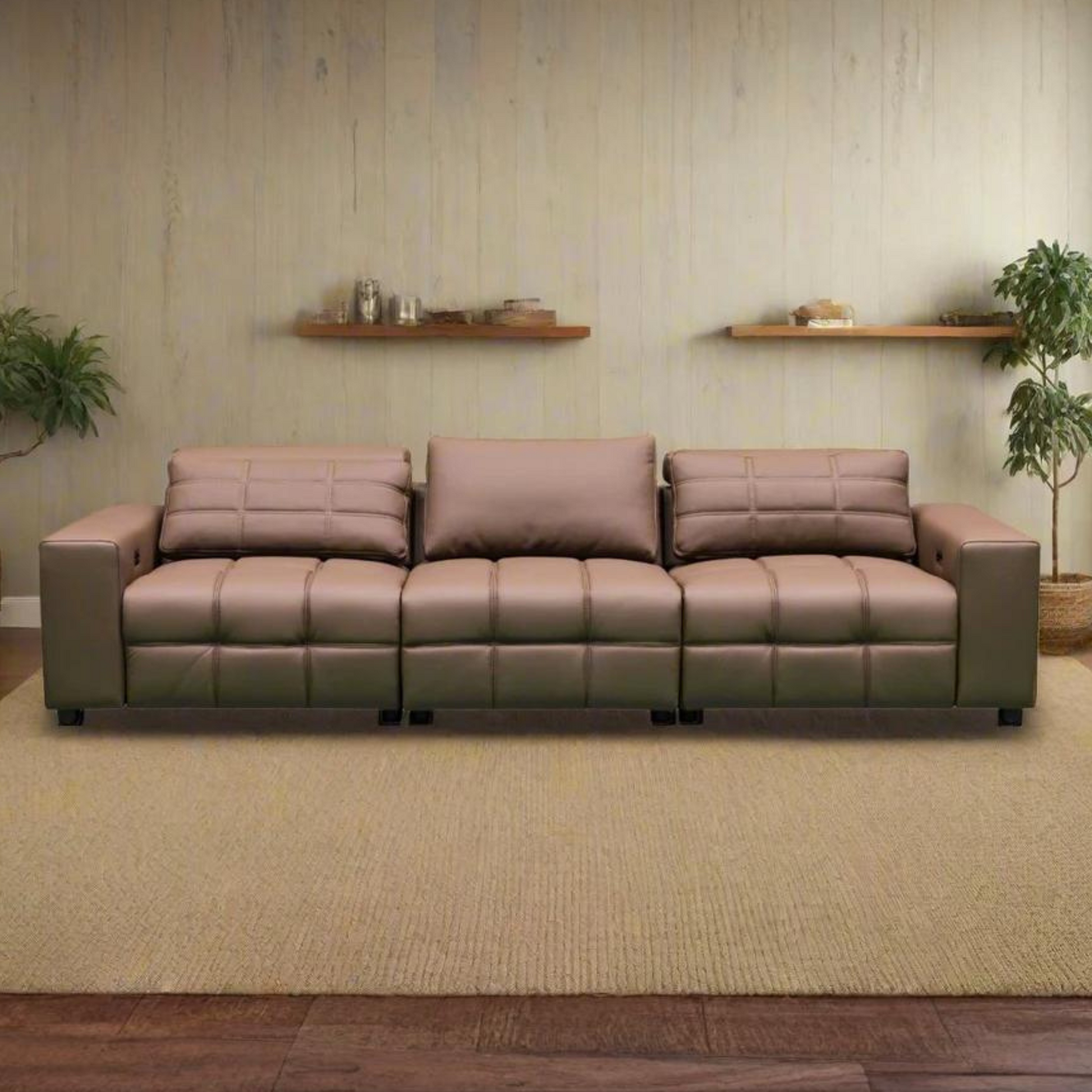Klaussner Orlano 3-Seater Leather Power Reclining Sofa Room scene-ComfortDesign