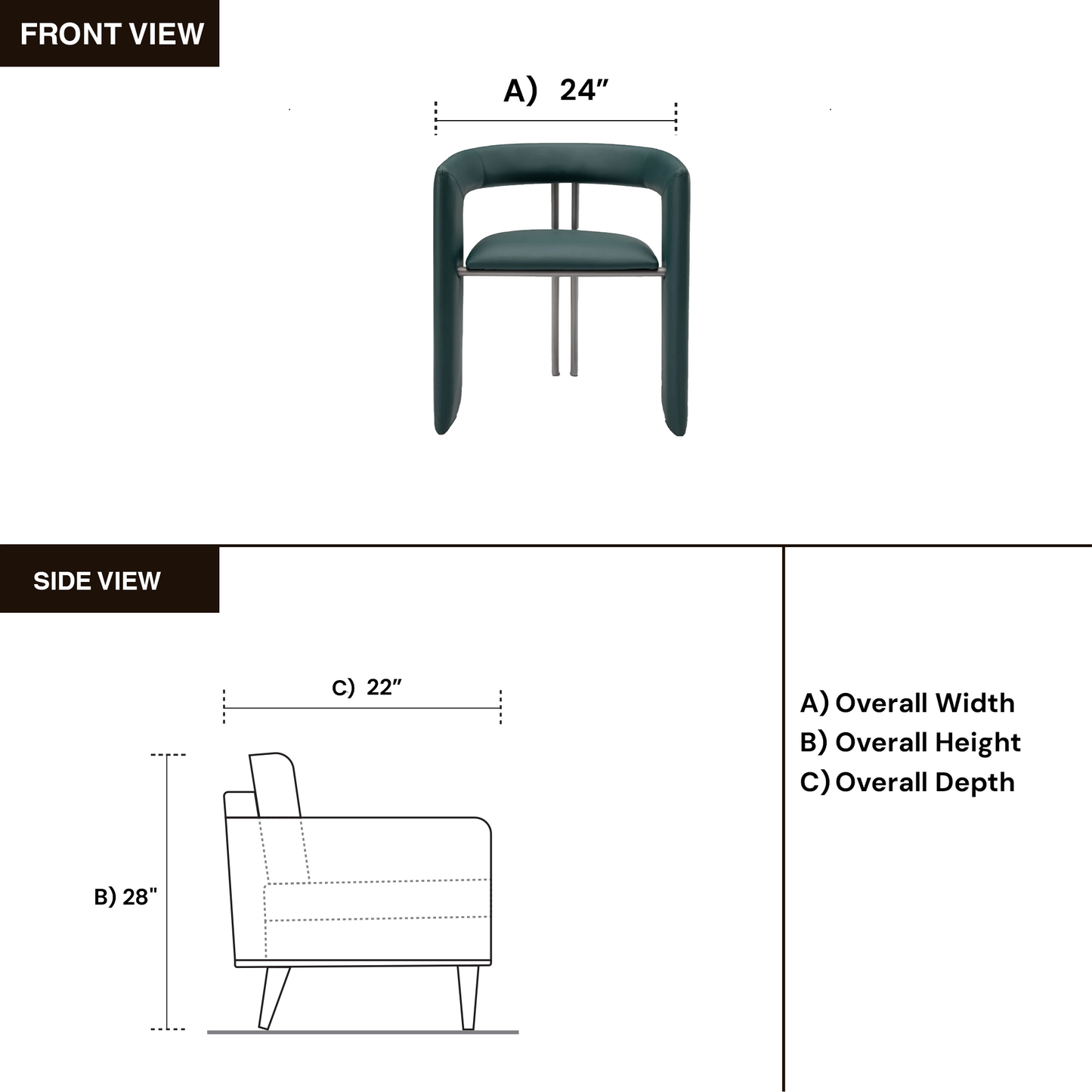 Klaussner Purezza Leather Dining Chair