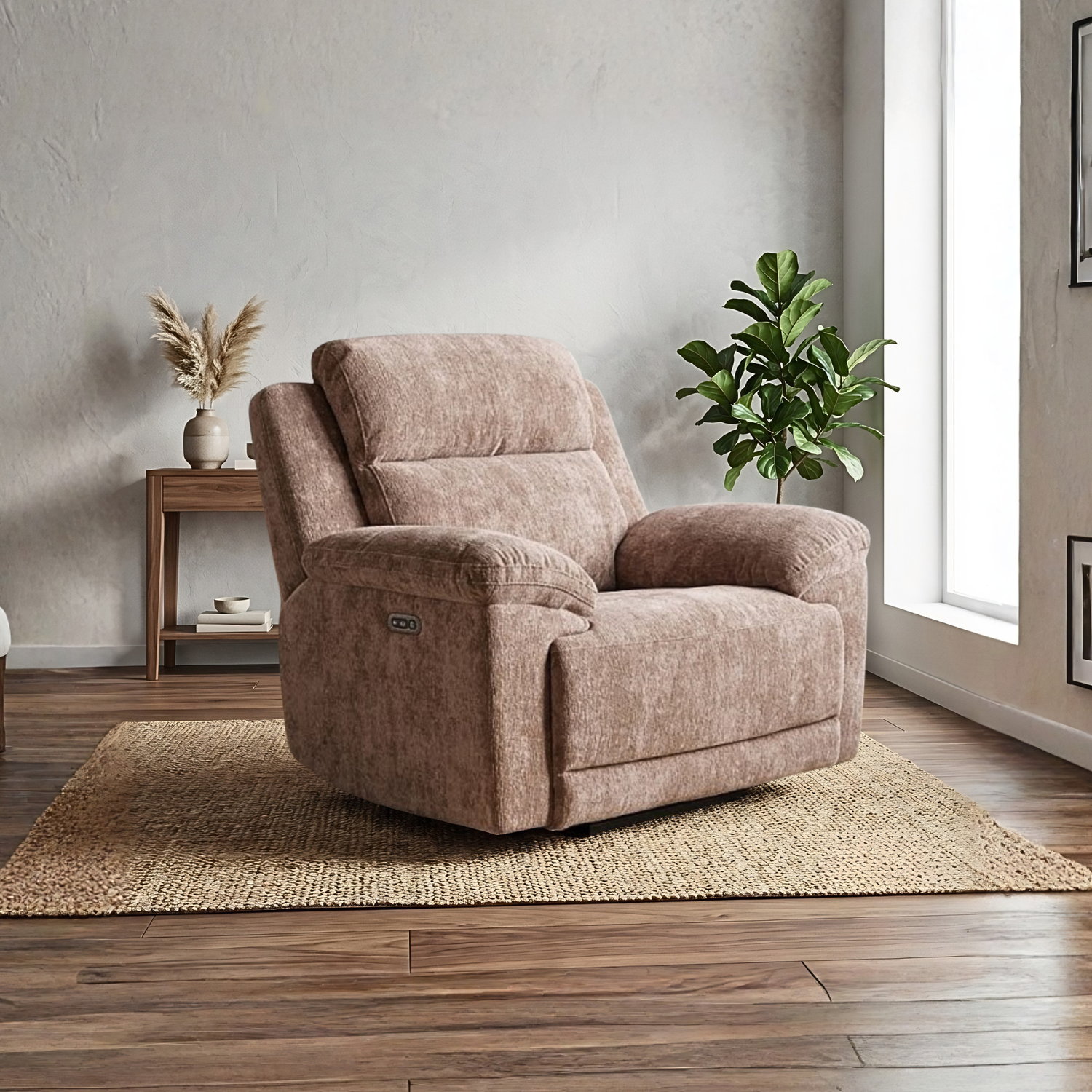 Klaussner Ravenwood Fabric Power Recliner Chair-Comfort Design Furniture