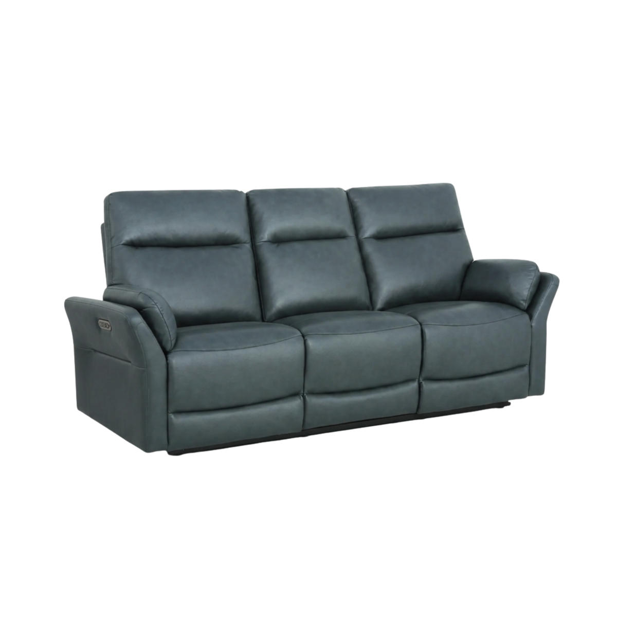 Klaussner Riverton Leather Reclining Sofa with USB Port