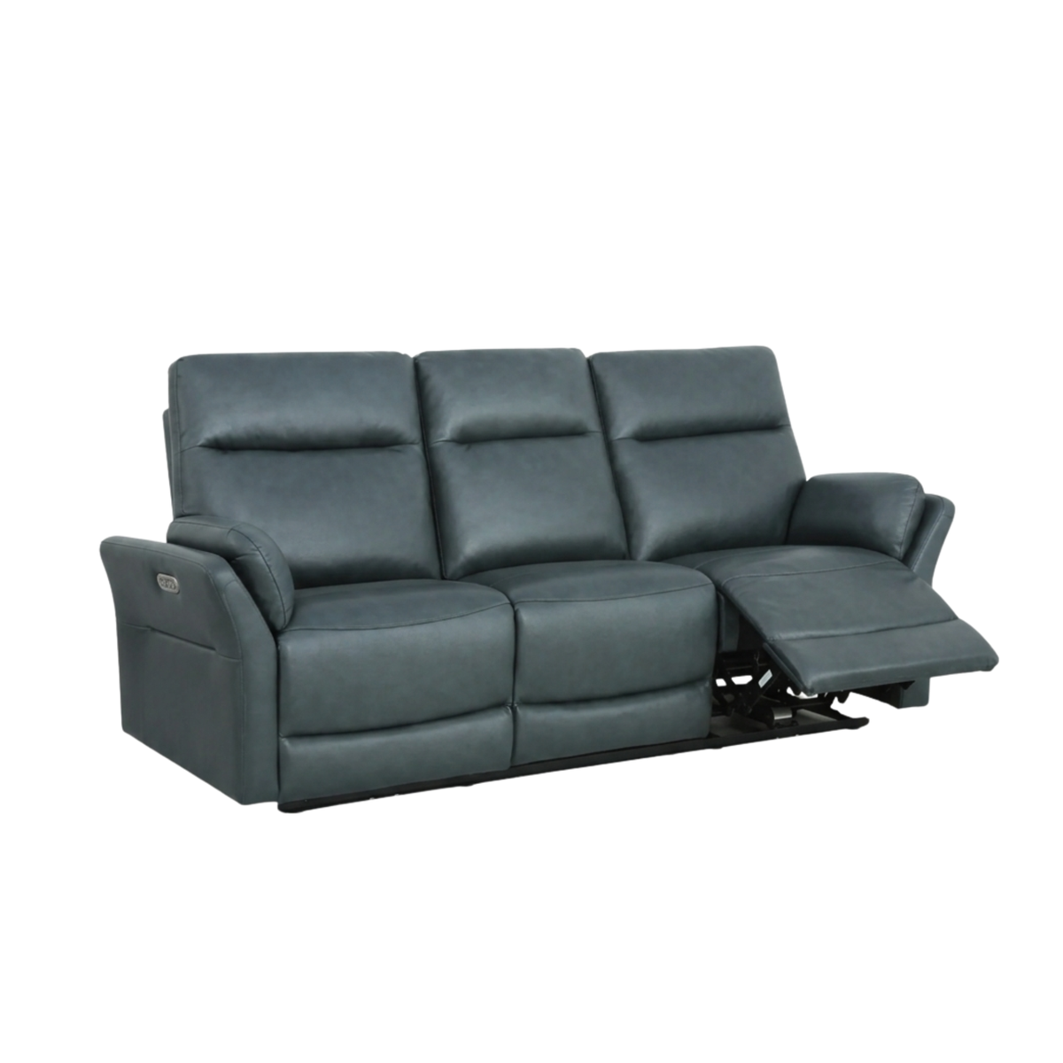 Klaussner Riverton Leather Reclining Sofa with USB Port