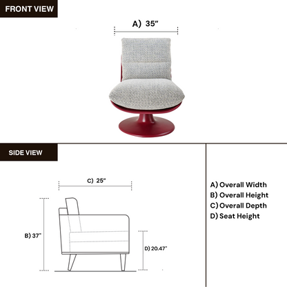 Klaussner Seduta Lounge Chair In Light Gray