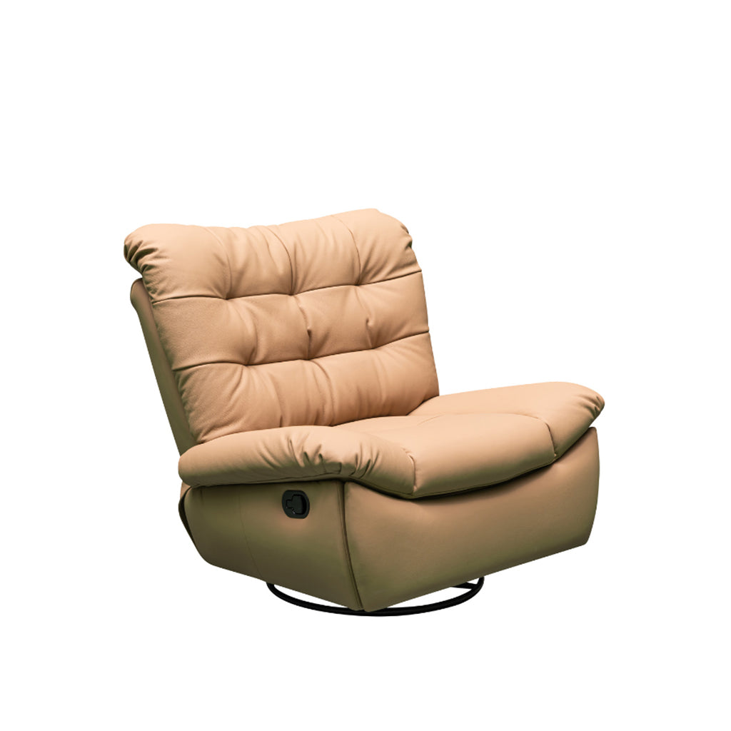 Klaussner Stella Swivel Glider Manual Recliner In Leather