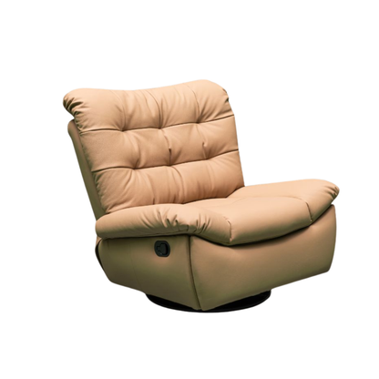 Klaussner Stella Swivel Glider Manual Recliner In Leather