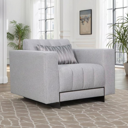 Klaussner Talento Tufted Fabric Chair with Track Arms