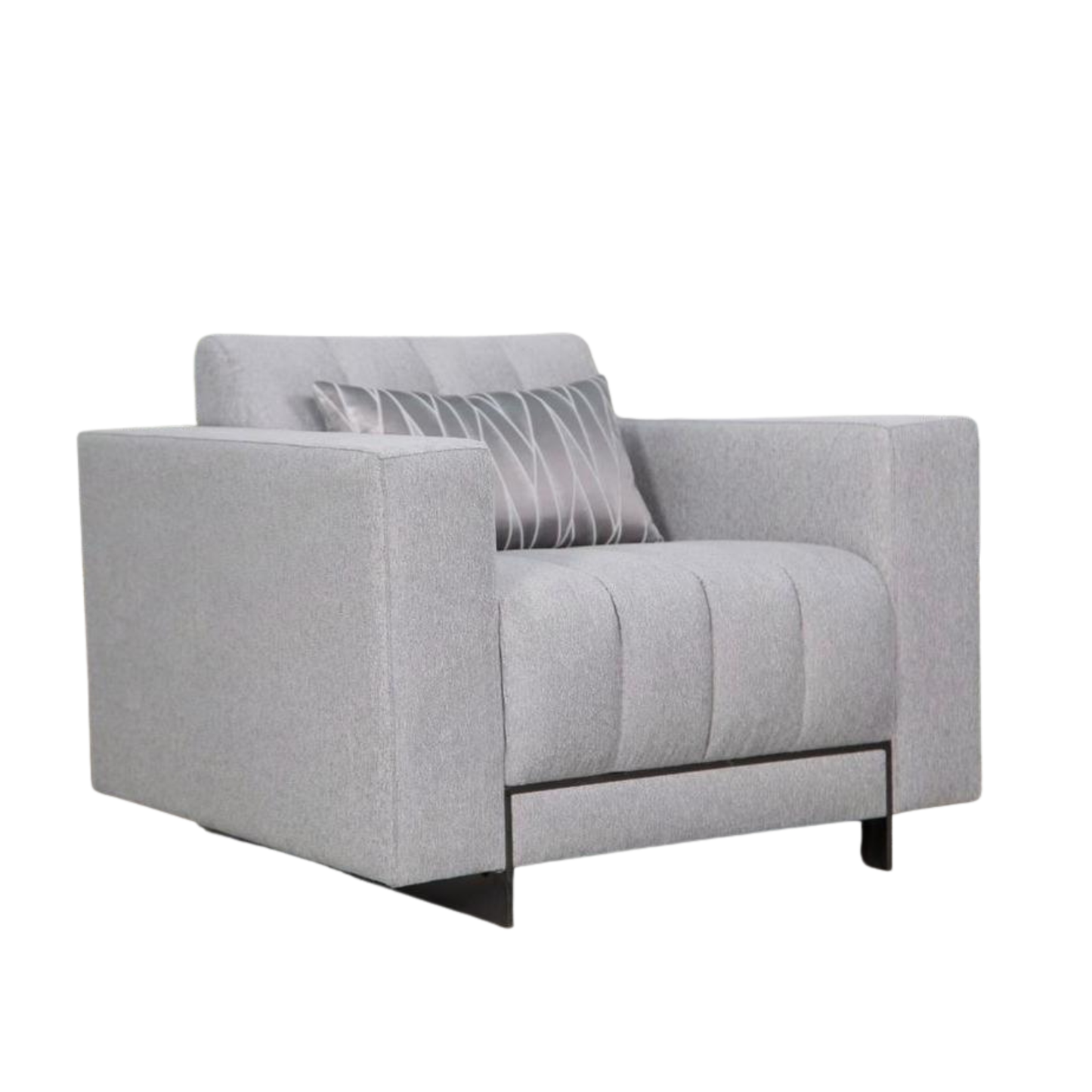 Klaussner Talento Tufted Fabric Chair with Track Arms