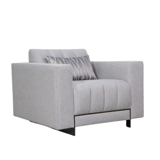 Klaussner Talento Tufted Fabric Chair with Track Arms
