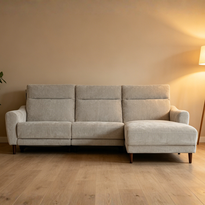 Klaussner Varenna Fabric Power Recliner Sectional Sofa with Chaise-Comfort Design Furniture