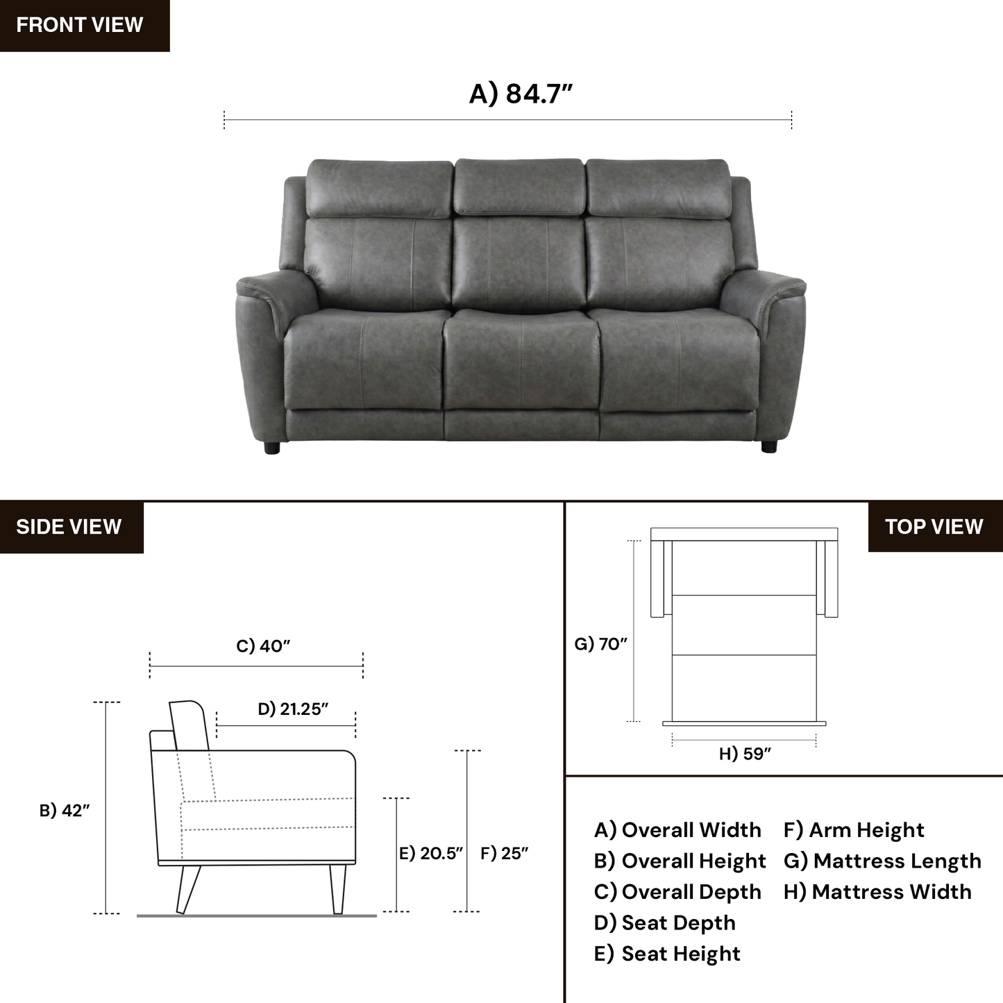 Klaussner Velisse Fabric 3 Seater Queen Sleeper Sofa-Comfortdesignfurniture