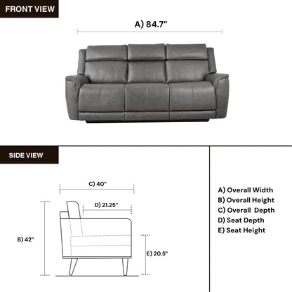 Klaussner Velisse Fabric Power Reclining Sofa with Adjustable Headrest
