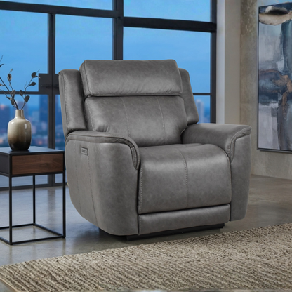 Klaussner Velisse Fabric Power Recliner Chair With Adjustable Headrest